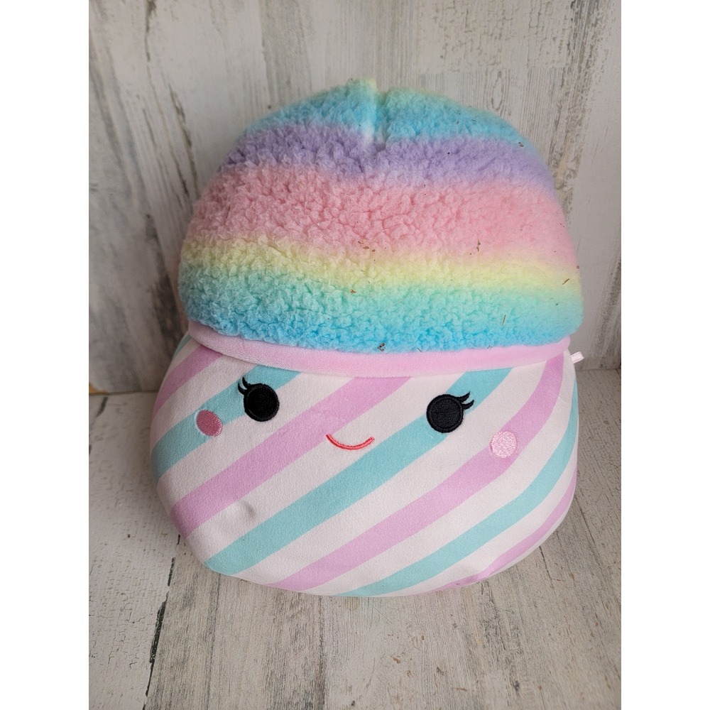 Squishmallow bevin rainbow snow cone 10" stuffed plush animal ice